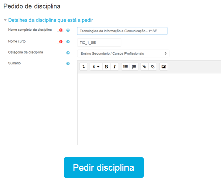 Pedido de Disciplina